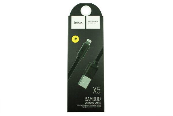 Кабель Hoco X5 Lightning - USB черный, 1м 1