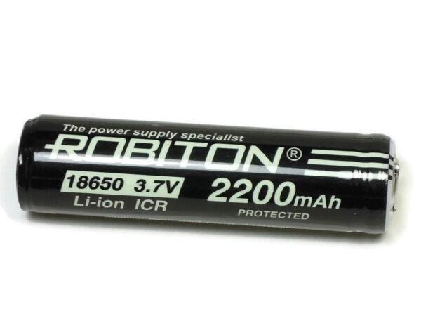 Аккумулятор Robiton 3.7v 2200mAh ICR Li18650 с защитой 1