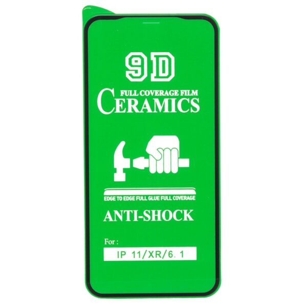 Защитное стекло 2.5D для iPhone 11 черное, Ceramics (213146) тех.уп. 1