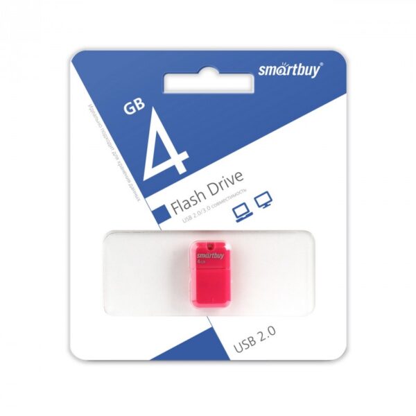 Флэш-диск SmartBuy 4GB USB 2.0 ART розовый 3