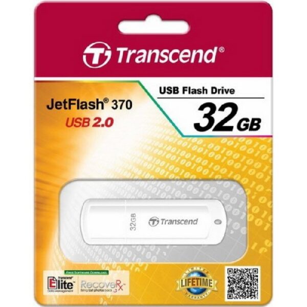 Флэш-диск Transcend 32GB USB 2.0 JF370 белый 2