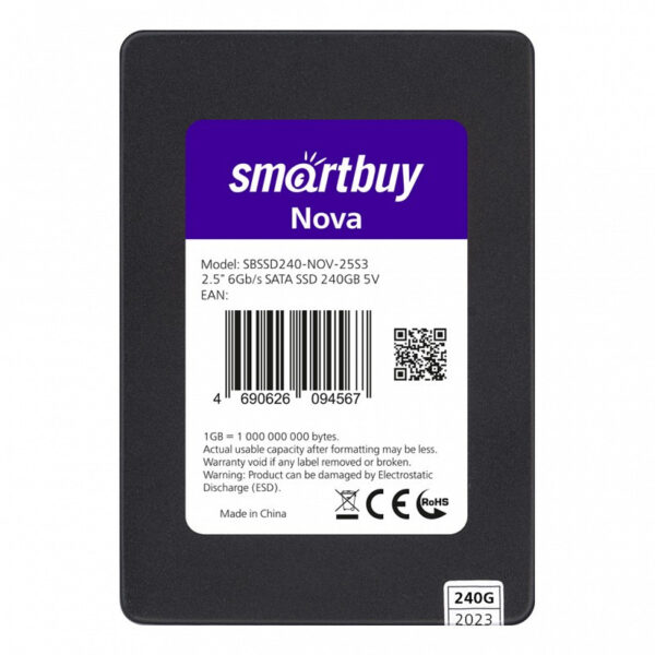 Внутренний диск SSD SmartBuy 240Gb 2.5'' Nova SATA-III 1