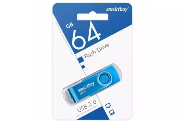 Флэш-диск SmartBuy 64GB USB 2.0 Twist синий 2