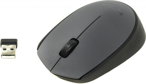 Мышь Logitech M170 беспроводная, серо-черная 910-004646 (1АА в комп.) 1