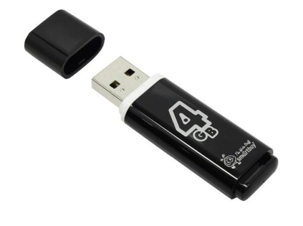 Флэш-диск SmartBuy 4GB USB 2.0 Glossy черный 1