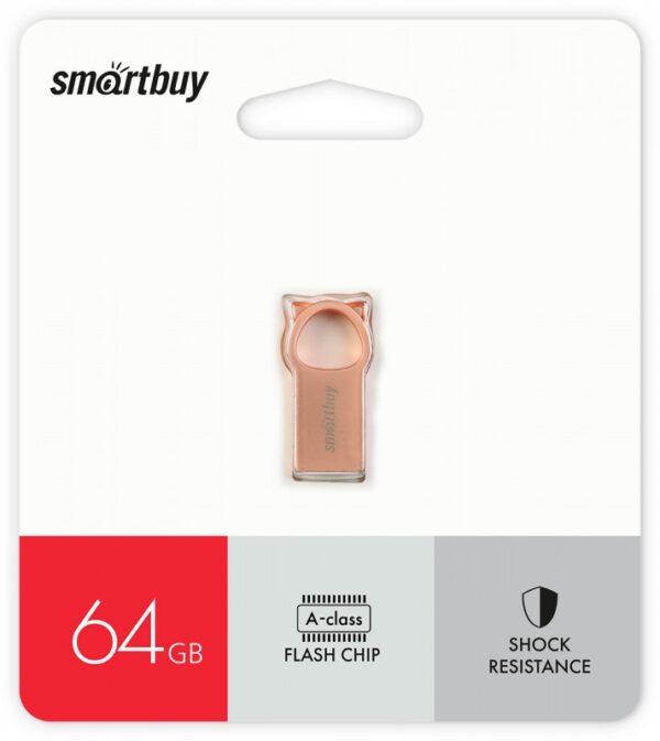 Флэш-диск SmartBuy 64GB USB 2.0 MC5 Metal Kitty розовый 1