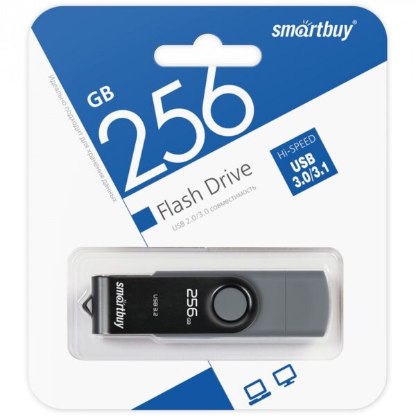 Флэш-диск SmartBuy 256GB USB 3.0/3.1 Twist Dual (Type C - Type А) 1