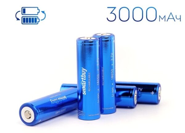 Аккумулятор Smartbuy 3,7V 3000mAh Li18650 sh 1/50 1