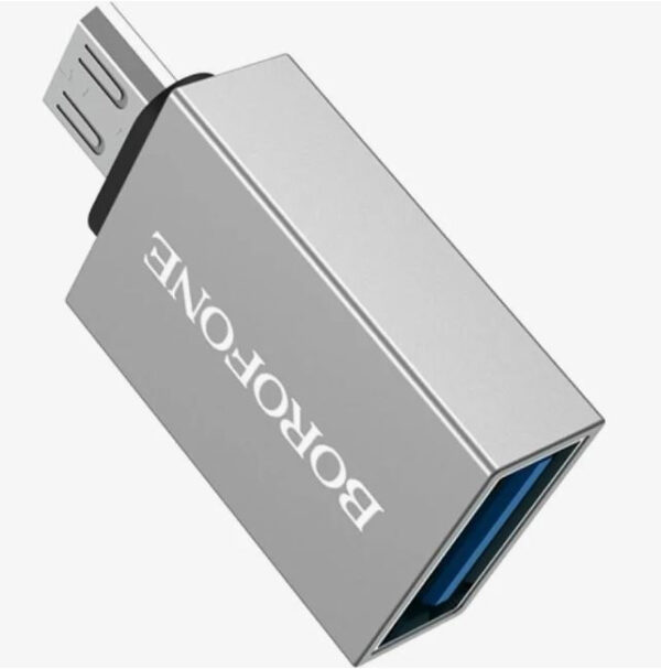 Адаптер OTG USB(гнездо) - microUSB Borofone BV2 1