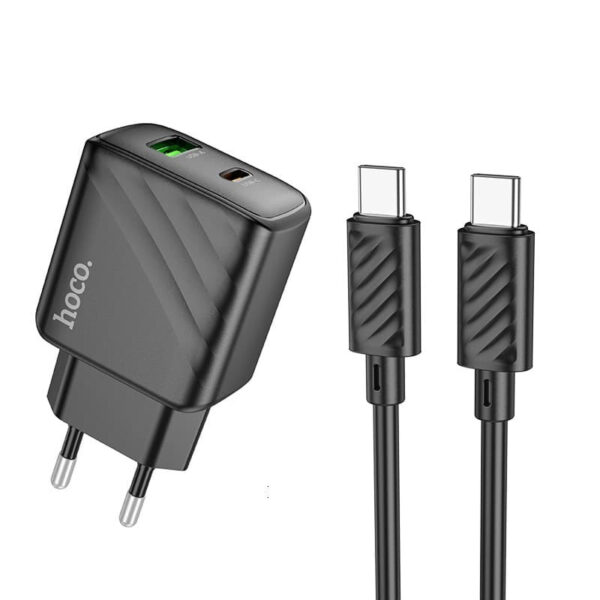 СЗУ Hoco + кабель Type-C-lightning 3A (USB QC3.0 + Type-C 30W) CS23A 1