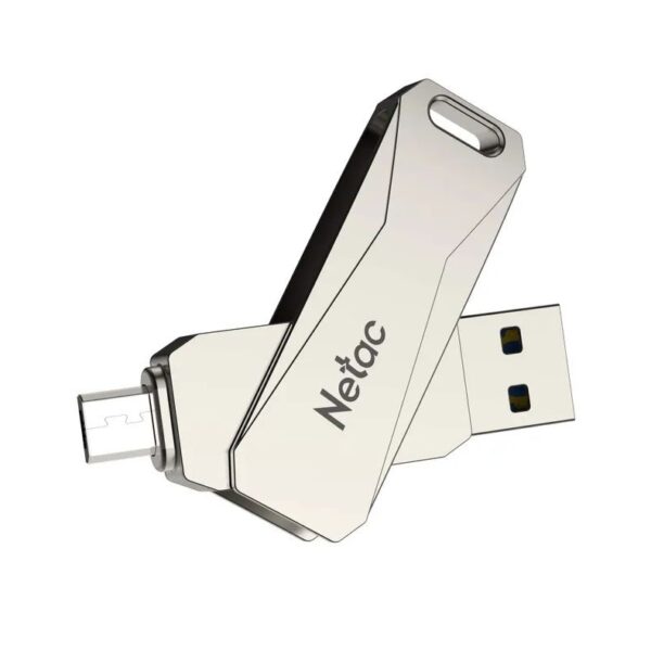 Флэш-диск Netac 128GB USB 3.0 U782С Dual (USB 3.0/3.1+TypeC) серебристый 1