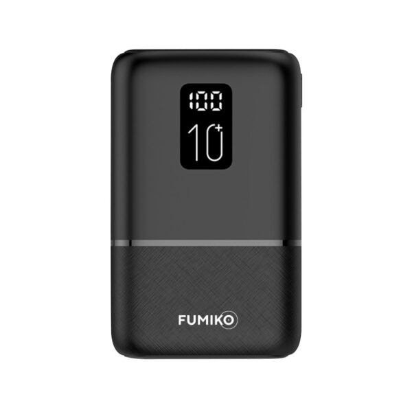 Внешний аккумулятор 10000mAh Fumiko PB09 (in - T,M/out - 2U,T) дисплей, черный 1