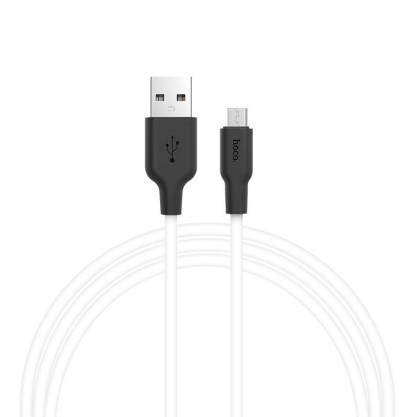 Кабель Am - microUSB Hoco X21 1м 2А силикон 2