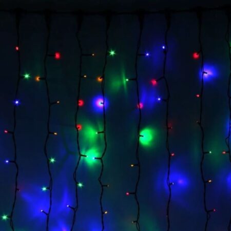 Уличная штора 625 LED 2,5*1,5м разноцвет, черный шнур (RB-OLDCL625-TM-E)