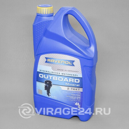 Масло 2Т OUTBOARD для лодочных моторов (мин.,), 4л., RAVENOL