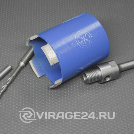 Коронка алмазная по бетону SDS+ Ф68 с алмазным сегментом (для неармированного бетона), Strong