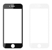 Защитная пленка без упаковки для Iphone 5/5s/SE, цвет черный