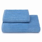 Полотенце Cleanelly Cascata голубой 50х90 см, махра