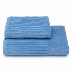 Полотенце Cleanelly Cascata голубой 50х90 см, махра