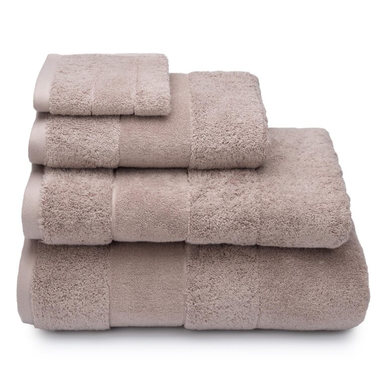 Полотенце Cleanelly Tenerezza бежево-серый 100х150 см, махра