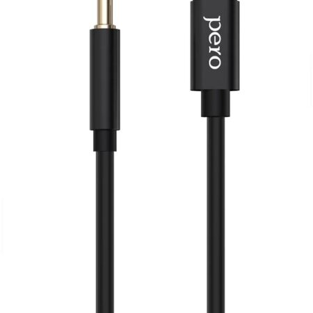 Аудио-кабель Pero MC-02 Type-C - miniJack 3.5мм, 1 м, черный
