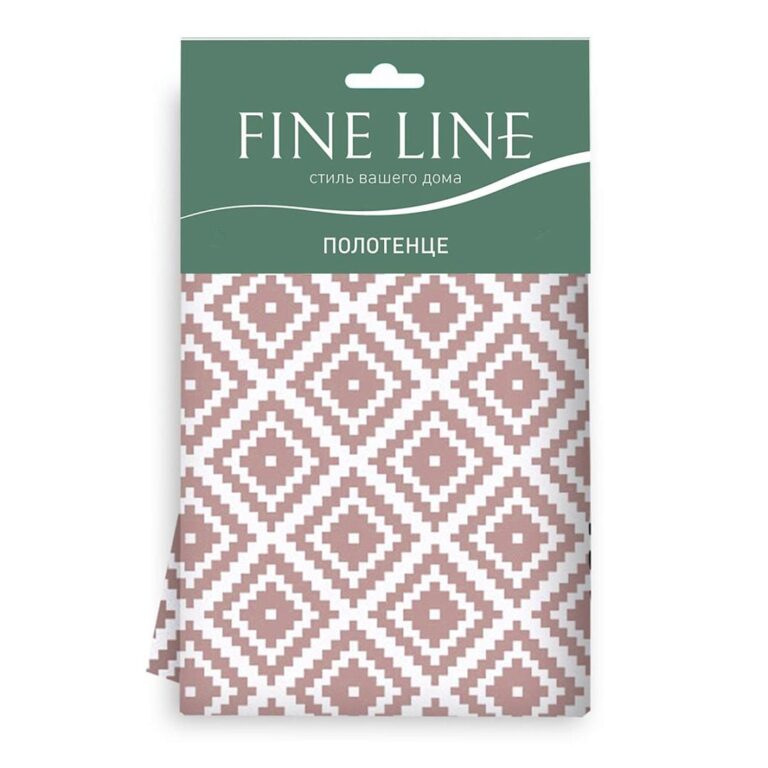 Комплект кухонных полотенец Fine Line Ромбы бежево-белые 45х60 см - 2 шт, вафельное полотно