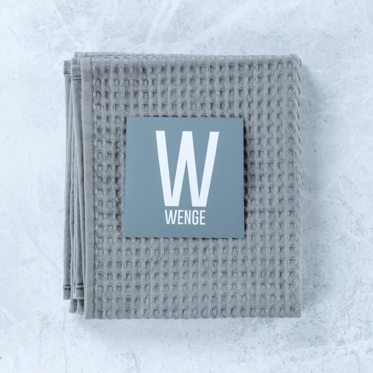 Комплект кухонных полотенец Wenge СЕРЫЙ 35х60 см - 2 шт, вафельное полотно