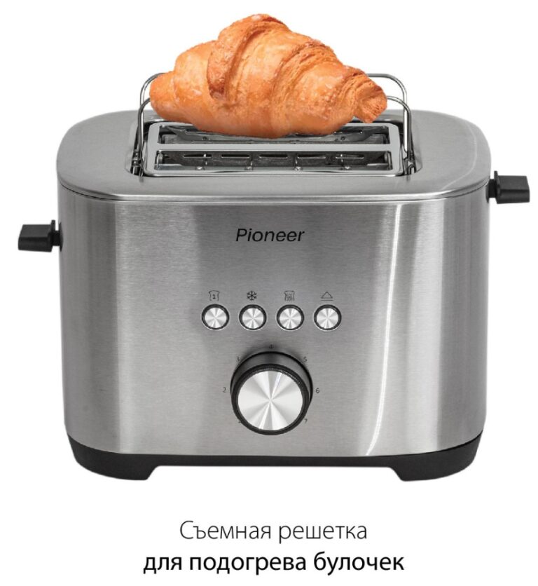 Тостер Pioneer TS152, серебристый — изображение 2