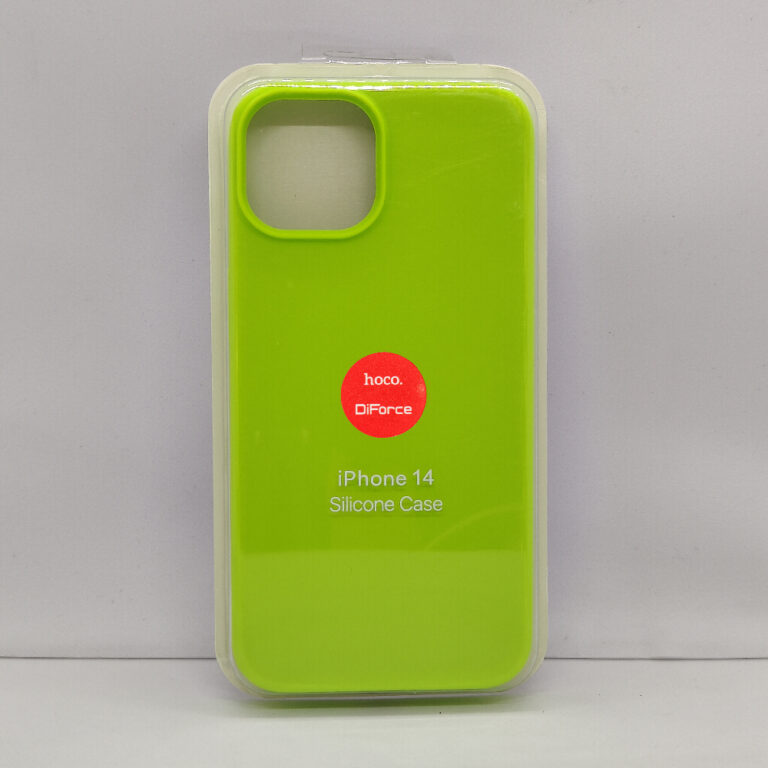 Чехол Silicone Case для iPhone 14 неоново-зеленый