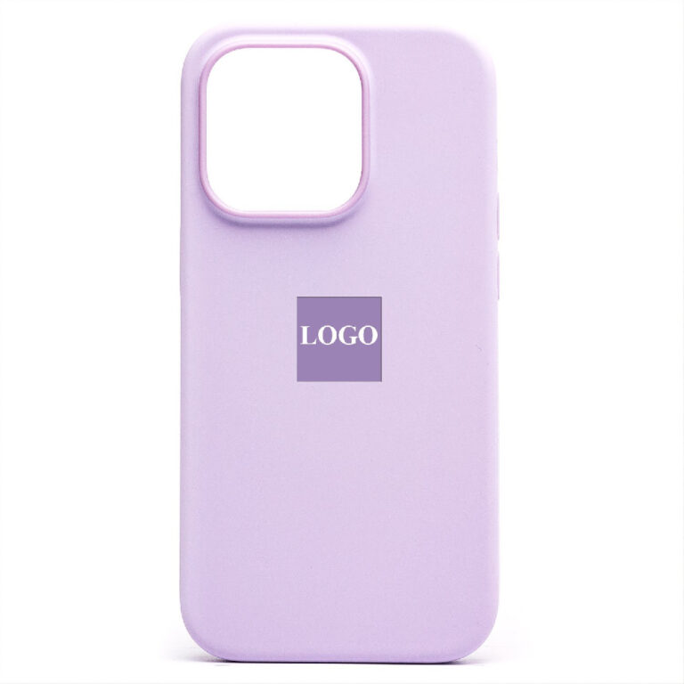 Чехол для iPhone 14 Pro Silicone Case, Magsafe с анимацией, лиловый