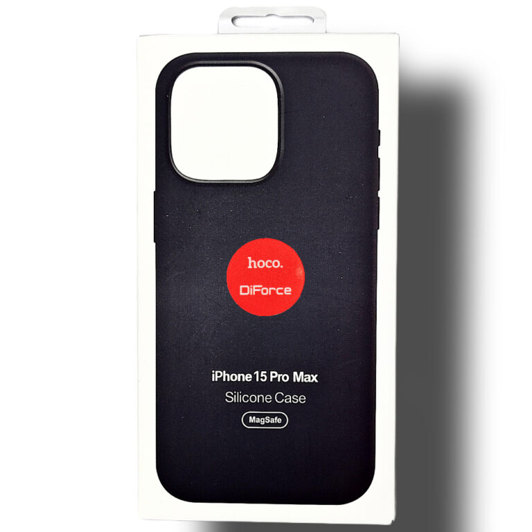Чехол для iPhone 15 Pro Max Silicone Case, Magsafe, черный