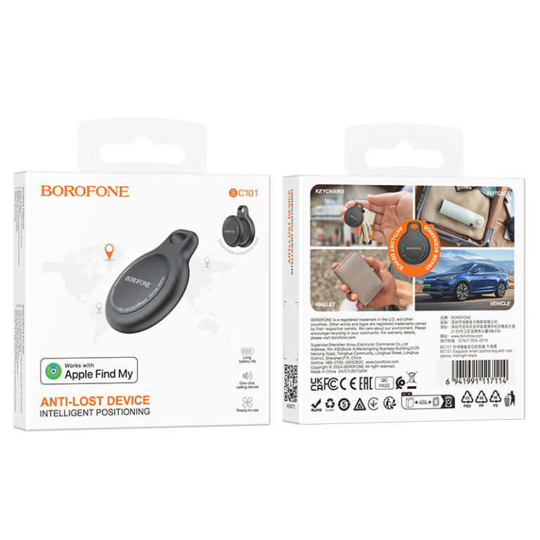 GPS-Трекер BOROFONE BC101 Exquisite для iPhone, черный