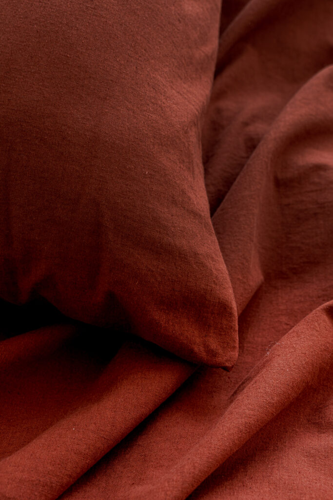 Комплект постельного белья moyё home Terracotta Евро, лен, наволочки 50х70 см — изображение 4