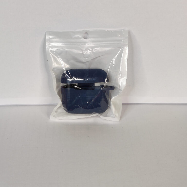 Чехол для Airpods 3 Silicone case, с карабином, темно-синий