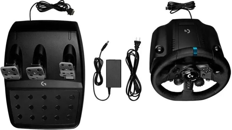 Руль проводной Logitech G923 TrueForce, чёрный — изображение 5