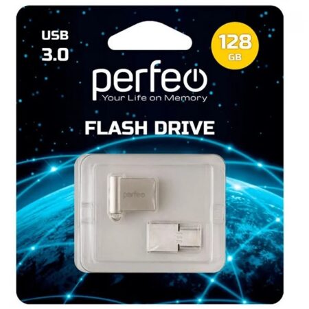Perfeo USB3.0 128GB M06 Metal Series + OTG reader