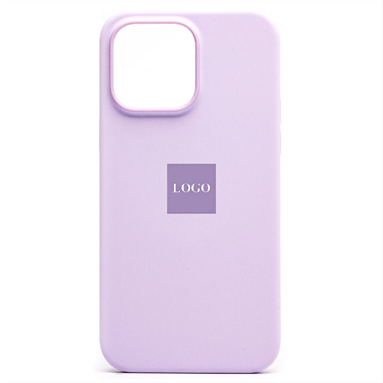 Чехол для iPhone 14 Pro Max Silicone Case, Magsafe с анимацией, лиловый