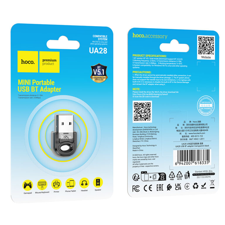 Адаптер Bluetooth Hoco UA28