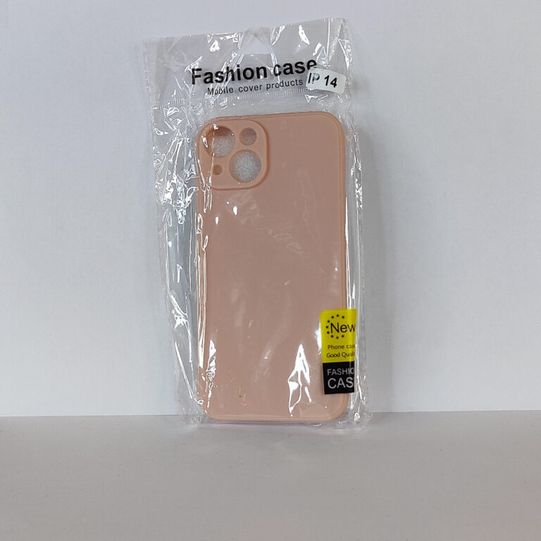 Чехол для iPhone 14 TPU with cloth розовый
