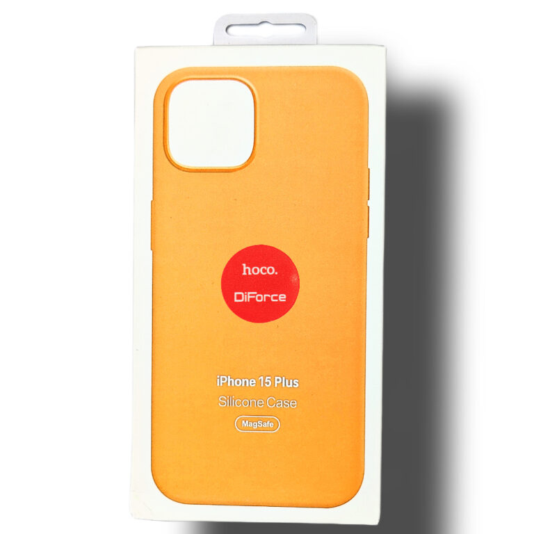 Чехол для iPhone 15 Plus Silicone Case, Magsafe, оранжевый