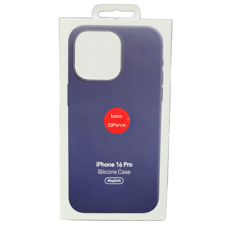 Чехол для iPhone 16 Pro Silicone Case, Magsafe, синий