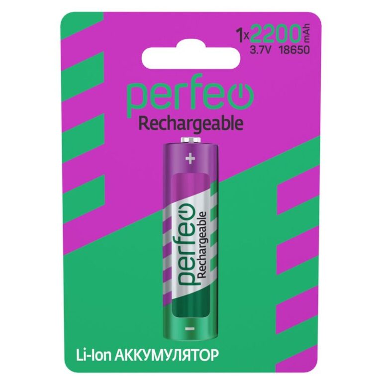 Аккумулятор Perfeo Li-Ion 18650 2200mAh/1BL 3.7V (5)