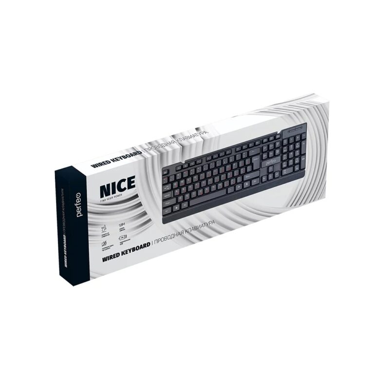 Клавиатура Perfeo "NICE" Multimedia, USB, чёрн