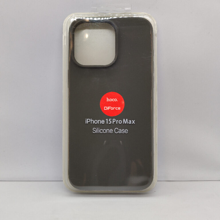 Чехол Silicone Case для iPhone 15 Pro Max серый титан