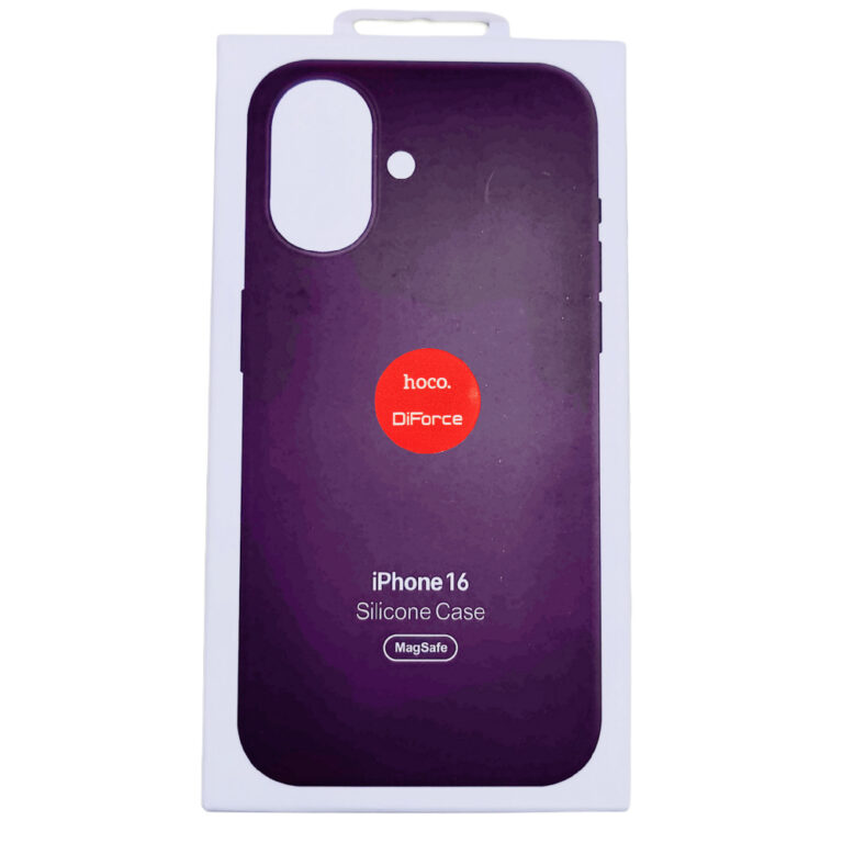 Чехол для iPhone 16 Silicone Case, Magsafe, фиолетовый