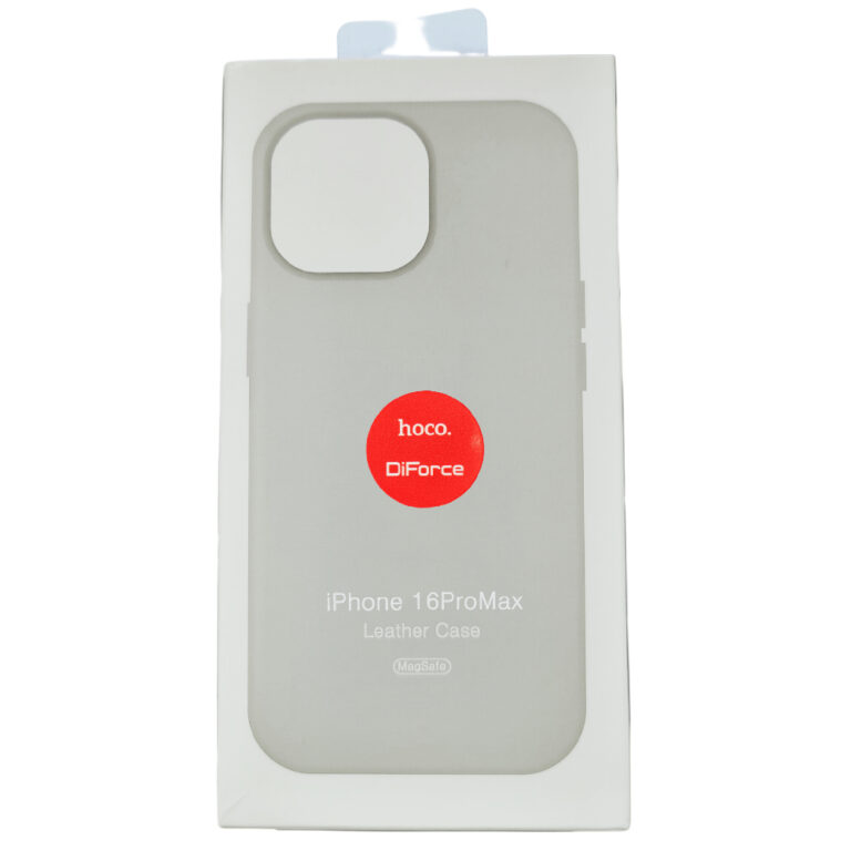 Чехол для iPhone 16 Pro Max кожаный Magsafe, серый