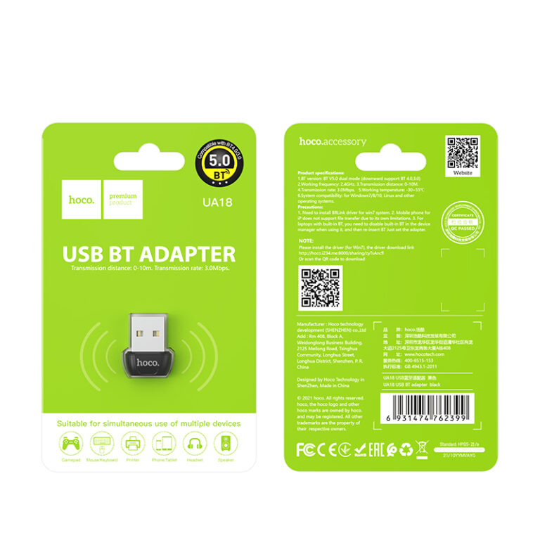Адаптер Bluetooth Hoco UA18