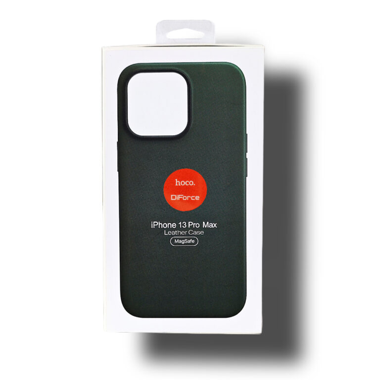 Чехол для iPhone 13 Pro Max кожаный Magsafe, зеленый
