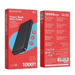 Внешний аккумулятор 10000mAh Borofone BJ3 (in - T,M/out - 2U) черный — изображение 4