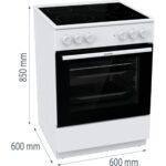 Плита стеклокерамическая Gorenje GEC6A41WC, белый — изображение 7